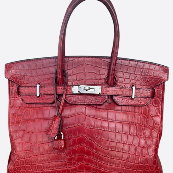 Hermes Rouge Crocodile Birkin 35 - Picture 1 of 6